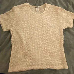 Women’s size medium cream colored Notations top
